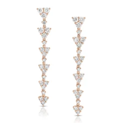 Shop SHORT TRIANGLE ETERNITY DIAMOND DROP EARRINGS Long