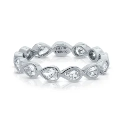 Best Sale SIDEWAYS BEZELED PEAR DIAMOND RING Stacking