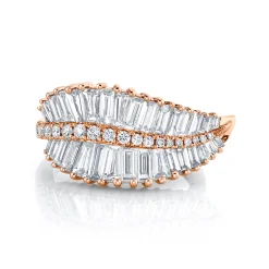 Outlet SIDEWAYS PALM LEAF DIAMOND RING Leaf
