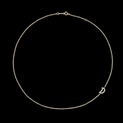 Fashion SINGLE DIAMOND INITIAL NECKLACE Diamond Initial