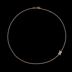 Fashion SINGLE DIAMOND INITIAL NECKLACE Diamond Initial