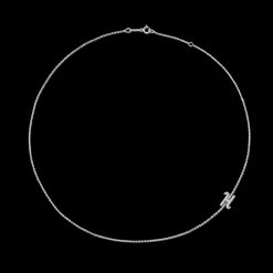 Fashion SINGLE DIAMOND INITIAL NECKLACE Diamond Initial