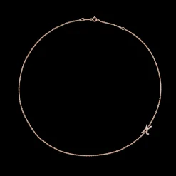 Fashion SINGLE DIAMOND INITIAL NECKLACE Diamond Initial