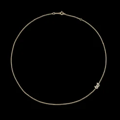Fashion SINGLE DIAMOND INITIAL NECKLACE Diamond Initial