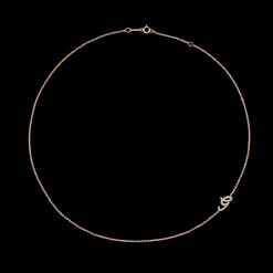 Fashion SINGLE DIAMOND INITIAL NECKLACE Diamond Initial
