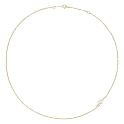 Fashion SINGLE DIAMOND INITIAL NECKLACE Diamond Initial