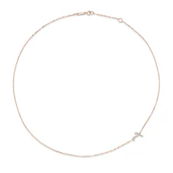 Fashion SINGLE DIAMOND INITIAL NECKLACE Diamond Initial