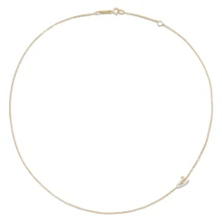 Fashion SINGLE DIAMOND INITIAL NECKLACE Diamond Initial