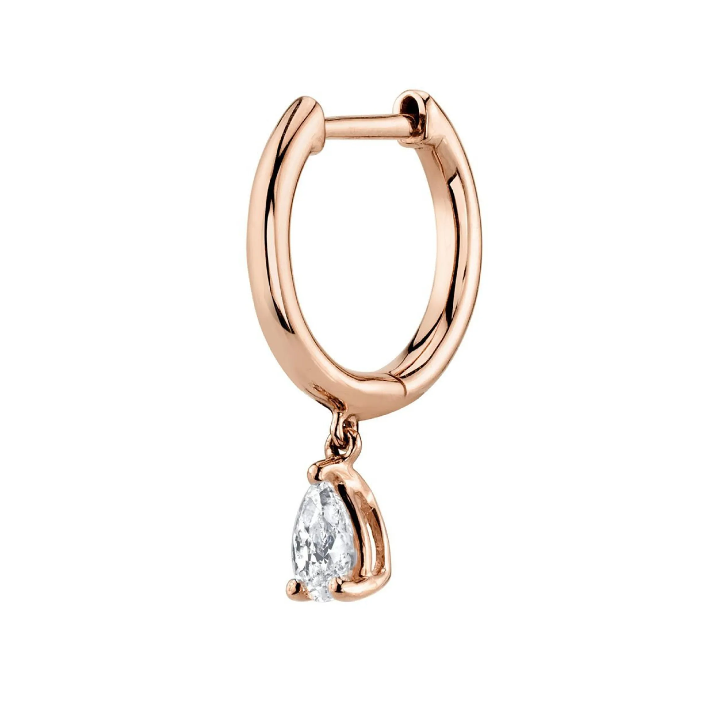 Online SINGLE HUGGIE WITH PEAR DIAMOND DROP Huggies