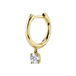 Sale SINGLE HUGGIE WITH ROUND DIAMOND DROP Huggies