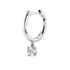 Sale SINGLE HUGGIE WITH ROUND DIAMOND DROP Huggies