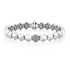 Cheap SIX-SIDED SPIKE BRACELET WITH ONE DIAMOND SPIKE Spikes