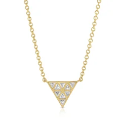Hot SMALL BEZELED TRILLION PENDANT Pendants