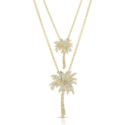 Hot SMALL DIAMOND PALM TREE PENDANT Pendants