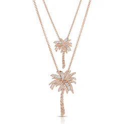Hot SMALL DIAMOND PALM TREE PENDANT Pendants