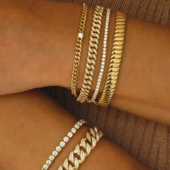 Fashion SMALL HAVANA DIAMOND BRACELET Chain Link