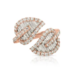 Cheap SMALL LEAF DIAMOND RING Leaf
