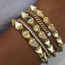 Clearance SMALL SPIKE BRACELET WITH ONE DIAMOND SPIKE Spikes