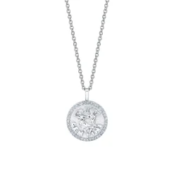 Flash Sale SMALL ZODIAC COIN PENDANT WITH DIAMOND FRAME Pendants|Zodiac Coins