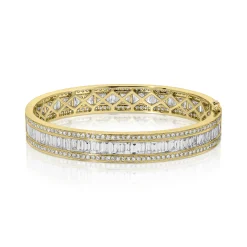 Flash Sale STACKED DIAMOND OVAL BANGLE Bangles