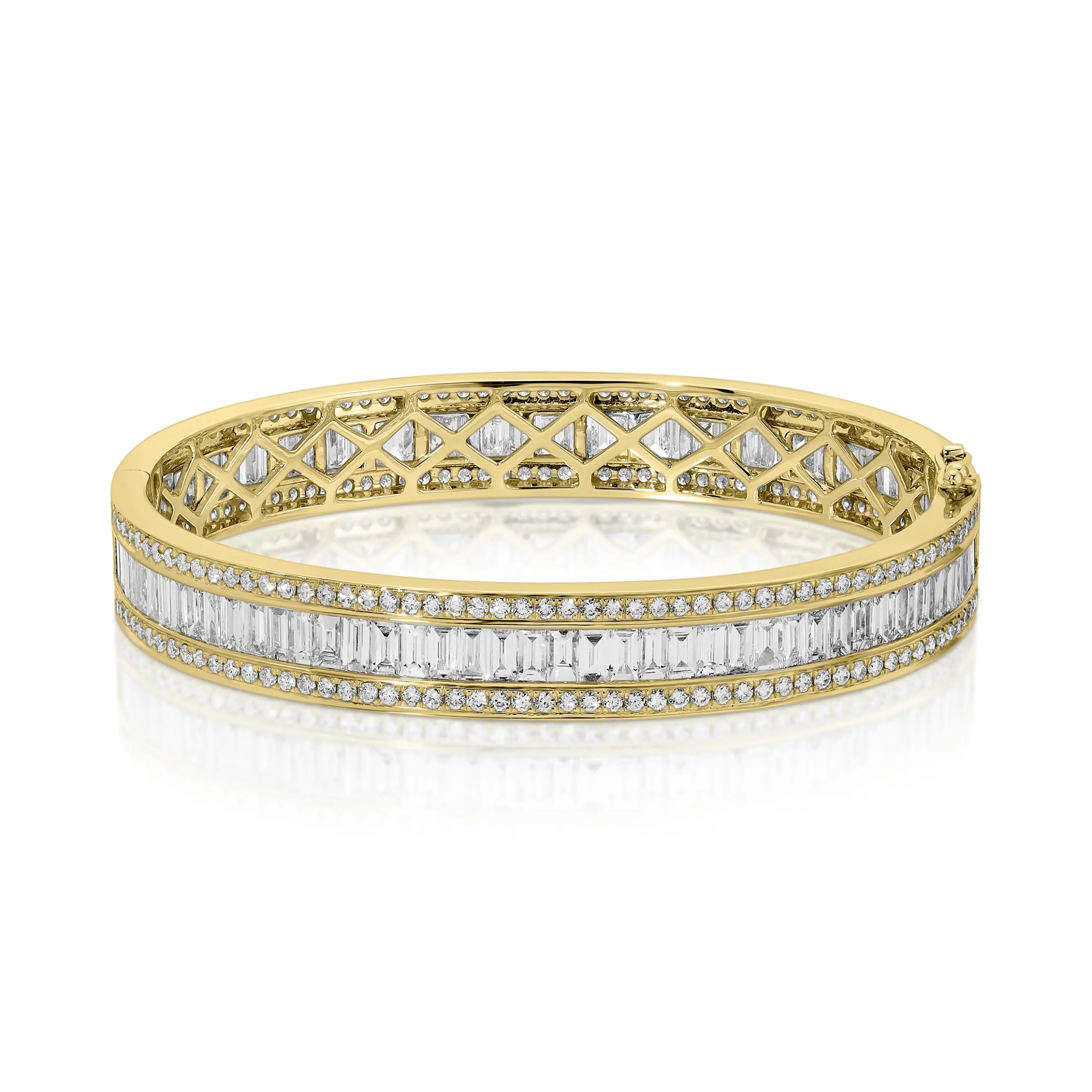 Flash Sale STACKED DIAMOND OVAL BANGLE Bangles