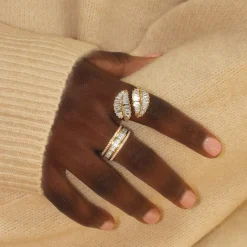 Hot STACKED DIAMOND RING Stacking