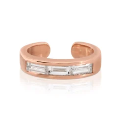 Outlet THREE BAGUETTE DIAMOND EAR CUFF Ear Cuffs