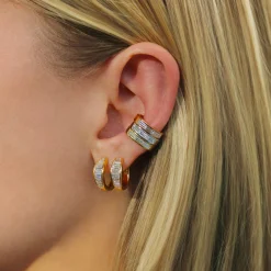 Outlet THREE BAGUETTE DIAMOND EAR CUFF Ear Cuffs