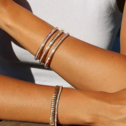 Cheap THREE ROW DIAMOND CUFF Cuffs