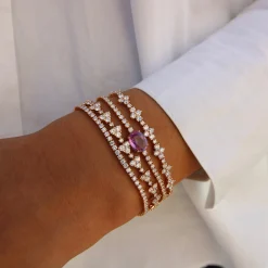 Best TRIANGLE ETERNITY DIAMOND BRACELET Diamond Link