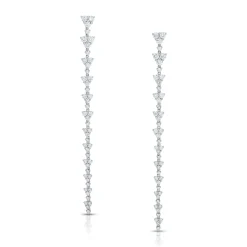 Store TRIANGLE ETERNITY DIAMOND DROP EARRINGS Long