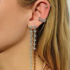 Store TRIANGLE ETERNITY DIAMOND DROP EARRINGS Long