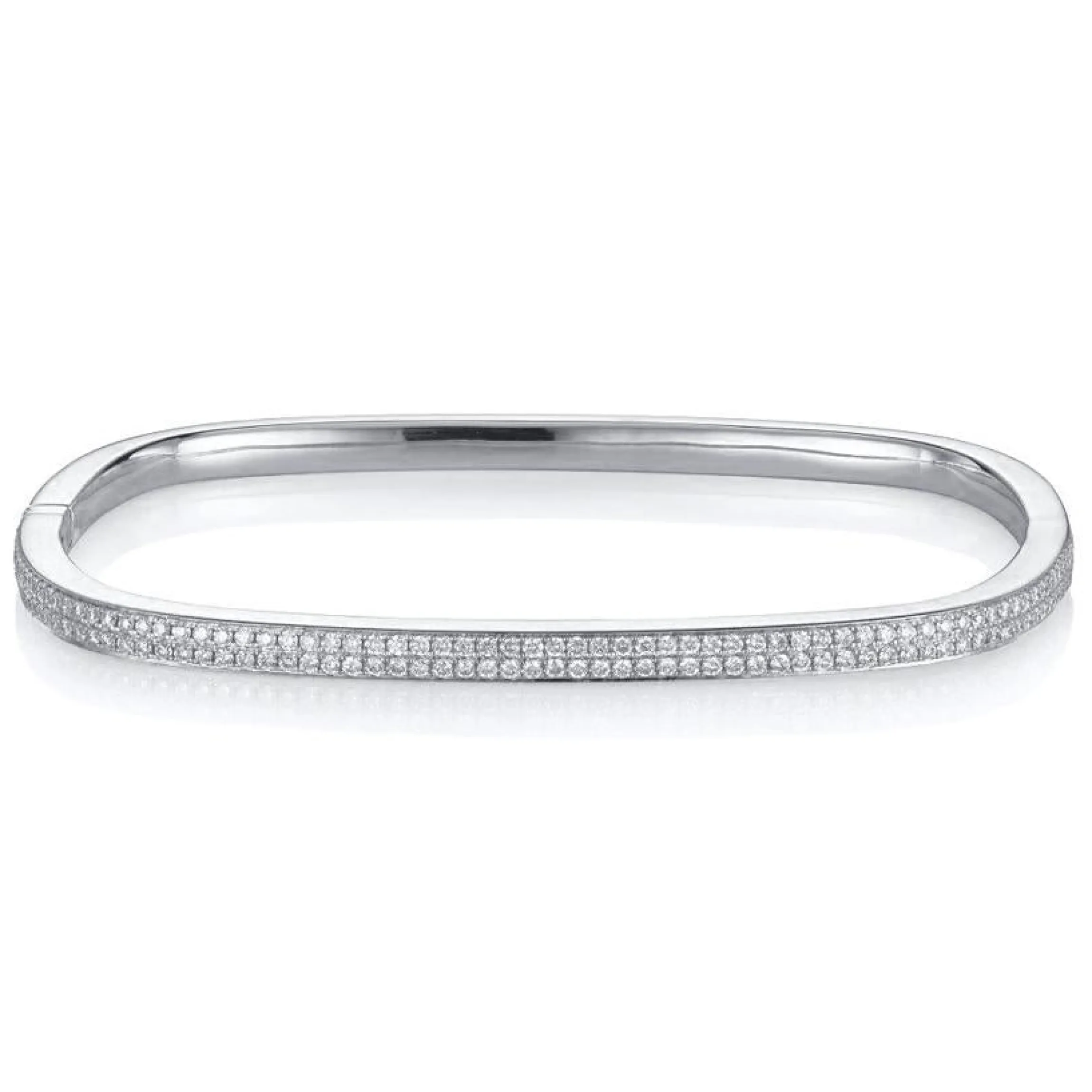 Clearance TWO ROW DIAMOND SQUARE BANGLE Bangles