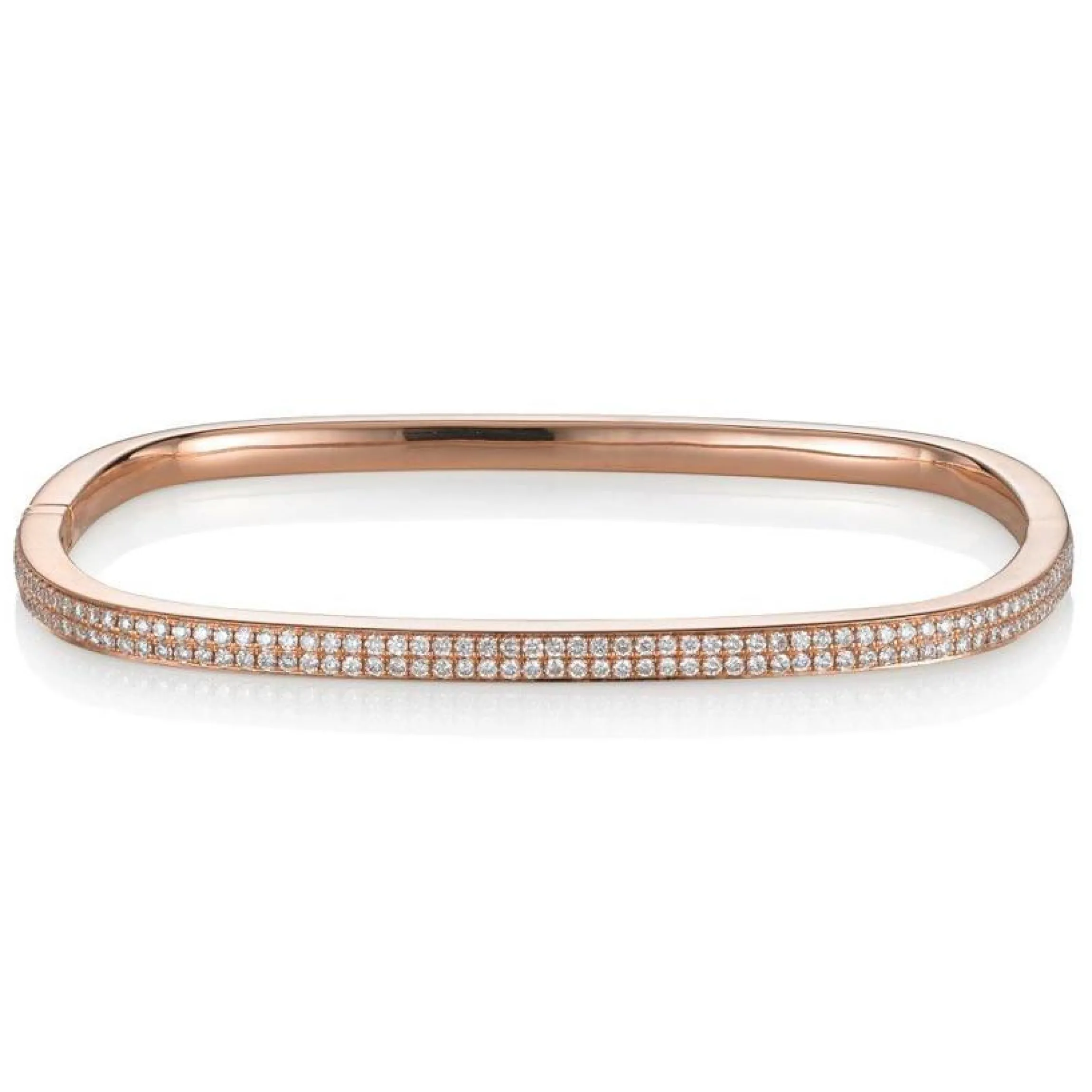 Clearance TWO ROW DIAMOND SQUARE BANGLE Bangles